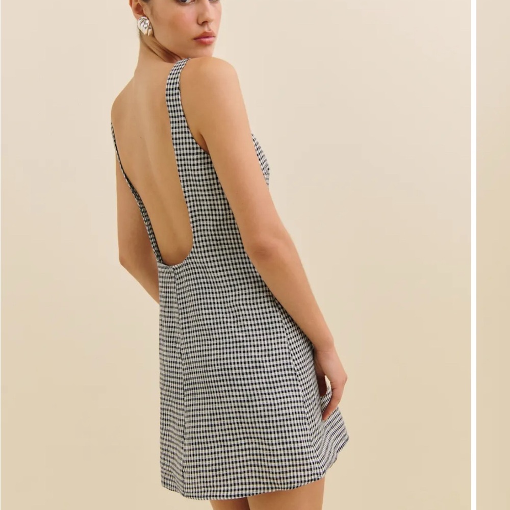 Reformation Rosemond Linen Dress Black - Size 4